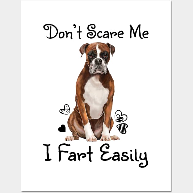 Don't Scare Me I Fart Easily Funny Farting Saying - Funny Farter Joke Vintage Wall Art by WilliamHoraceBatezell